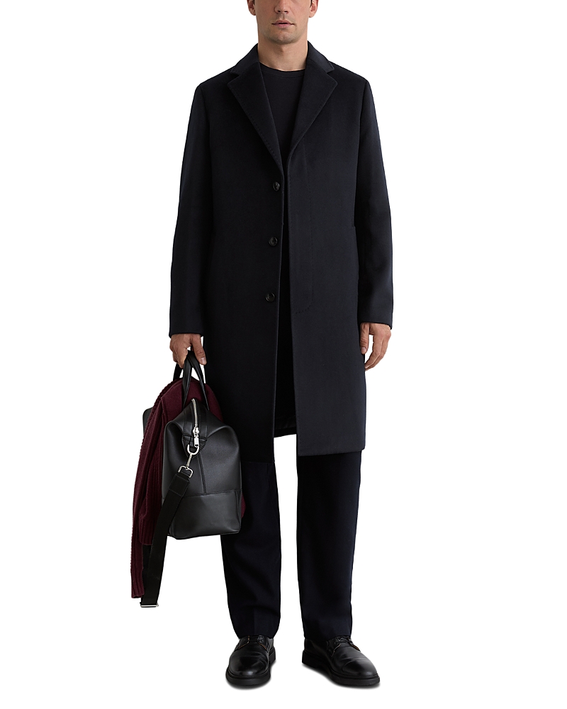 Reiss Empire Long Sleeve Relaxed Fit Wool Blend Overcoat