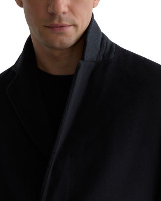 Empire Long Sleeve Relaxed Fit Wool Blend Overcoat