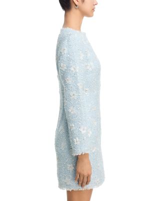 Sequin Tweed Mini Long Sleeve Dress - Exclusive