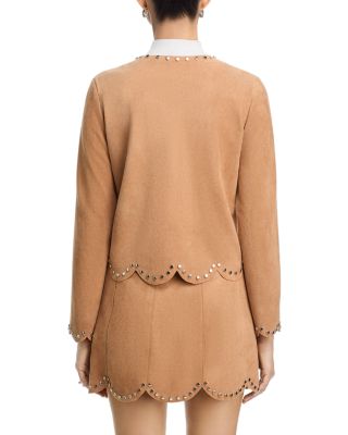 Faux Suede Jacket & Faux Suede Mini Skirt - Exclusive