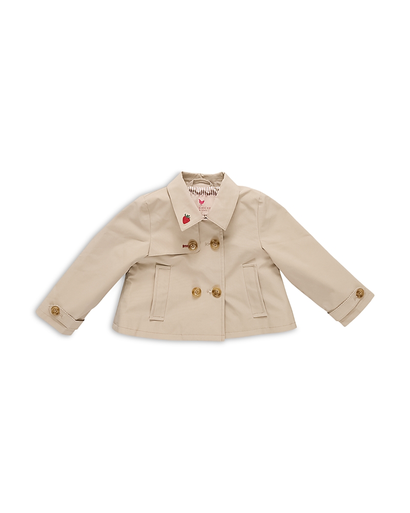 Pink Chicken Girls' Ramie Crop Trench Jacket - Little Kid