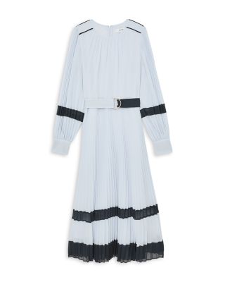 Tori Color Block Pleated Dress