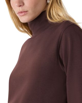 Long Sleeve Funnel Neck Jersey Sweater