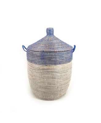 Dou Lid Storage Basket Two-Tone Medium Storage