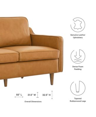 Impart Genuine Leather Loveseat