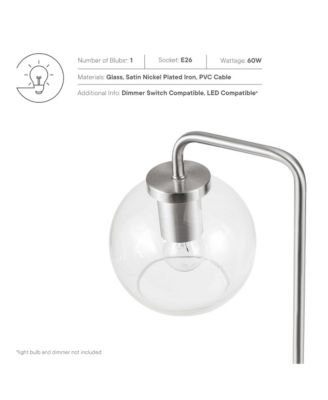  Silo Glass Globe Glass and Metal Table Lamp