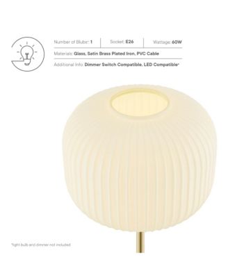  Reprise Glass Sphere Glass and Metal Floor Lamp