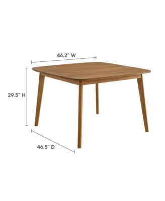 Vienna 46" Square Outdoor Patio Teak Wood Dining Table