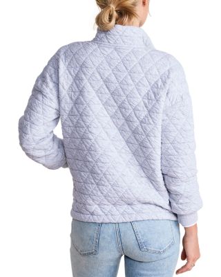 Quilted Quarter Zip Sweatshirt