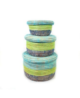 Flat Lid Storage Basket, Set of 3