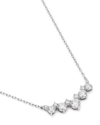 Luxe Collection Certified Lab Grown Diamond Collar Necklace in 14K White Gold, 1.0 tcw