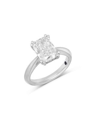 Luxe Collection Certified Lab Grown Diamond Radiant Engagement Ring in Platinum, 3.15 tcw