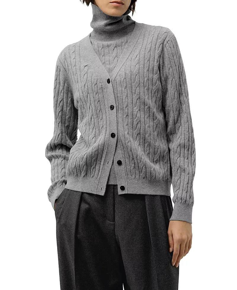Lilysilk Cable Knit Baby Cashmere Cardigan