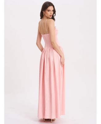  Najwa Ruched Breast Drop Waist Maxi Dress