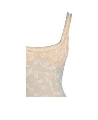 Ulissa Jacquard Drop Waist High Slit Maxi Dress