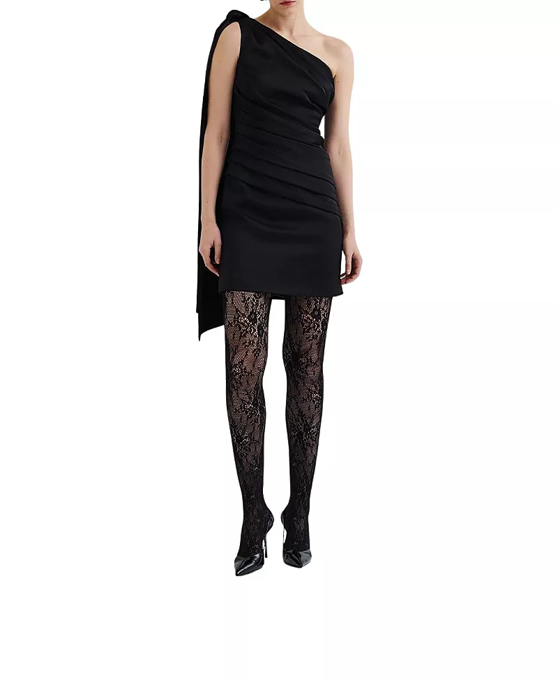 Malina Nelly Draped One Shoulder Mini Dress