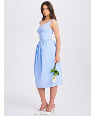 Reina Drop Waist Corset Midi Dress