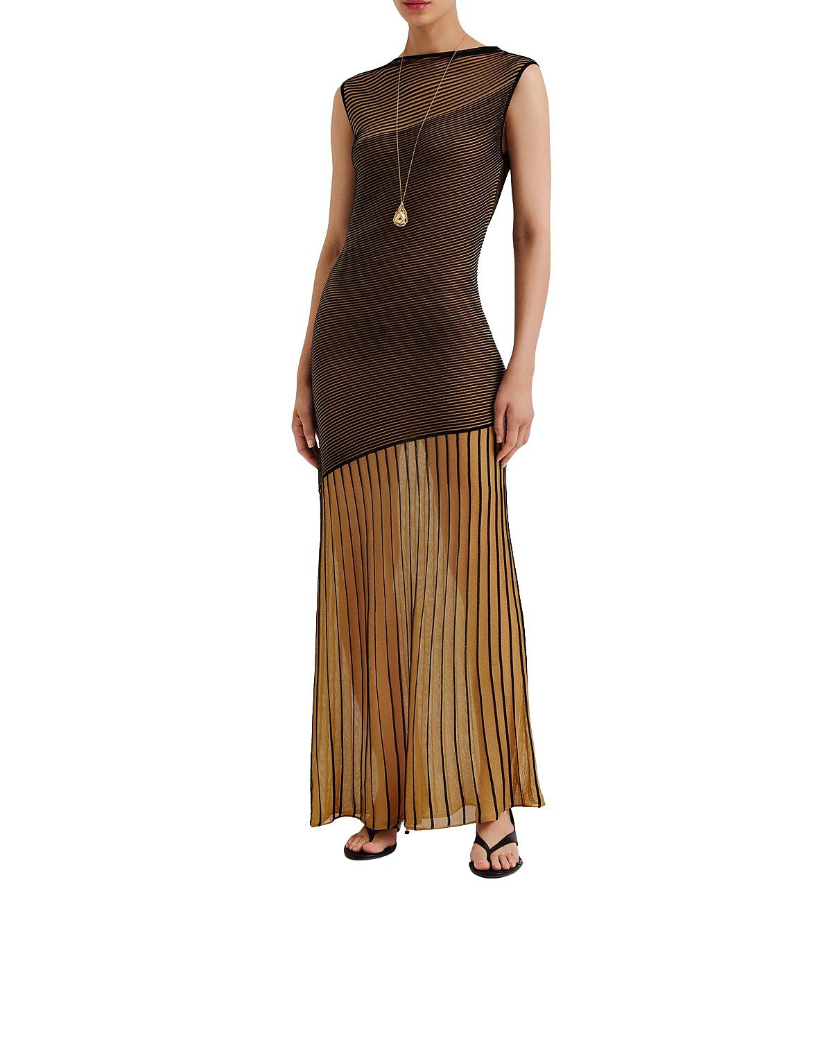 Malina Patricia Short Sleeve Knitted Maxi Dress