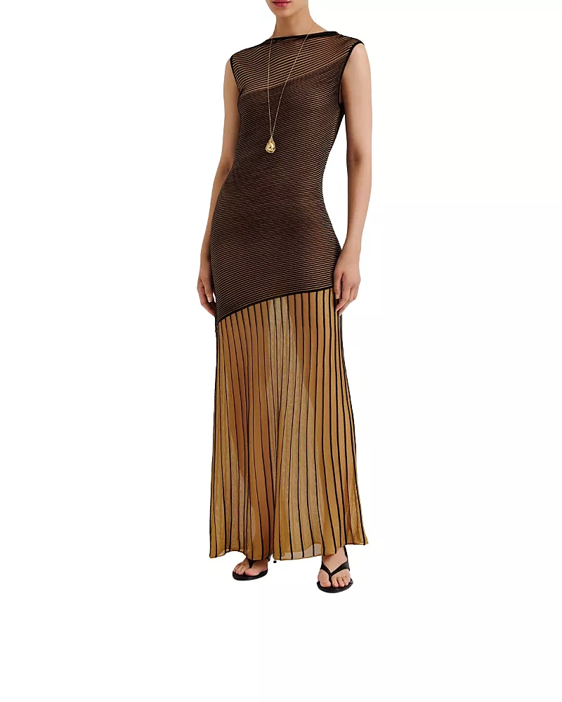Malina Patricia Short Sleeve Knitted Maxi Dress