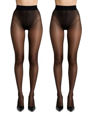 Glazed Finish Tights Luminous 15 Denier, Pack of 2