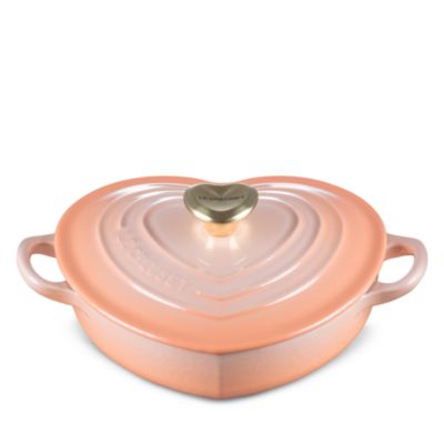 1.25 Qt. Shallow Heart Enameled Cast Iron Cocotte