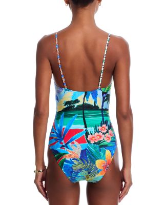 Spaghetti Strap One Piece Swimsuit