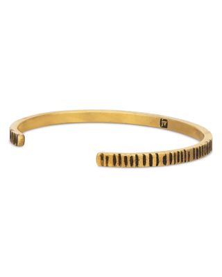 Men's Brass Notched Cuff Bracelet