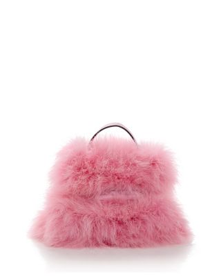 Tie Me Small Feather Top Handle Bag