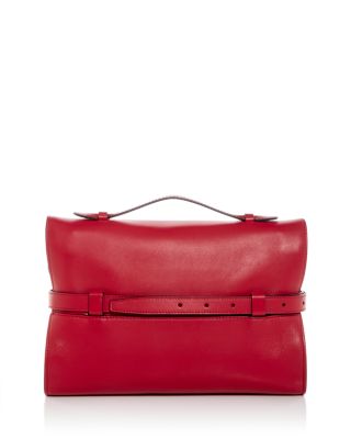 Tie Me Leather Clutch