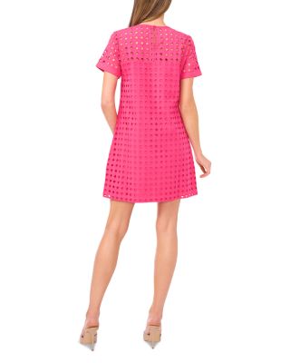 Circle Eyelet Shift Dress