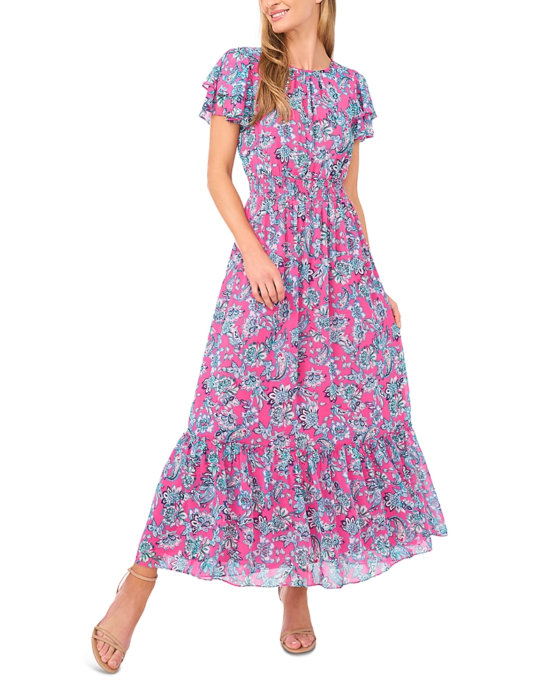 CeCe Double Ruffle Maxi Dress