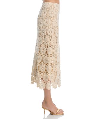 Veneta Crocheted Midi Skirt