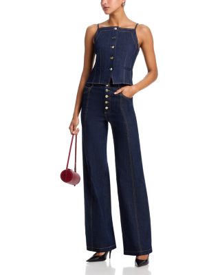 Sloane Top & Button Front Francine Jeans in Indigo