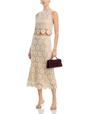 Veneta Crocheted Midi Skirt