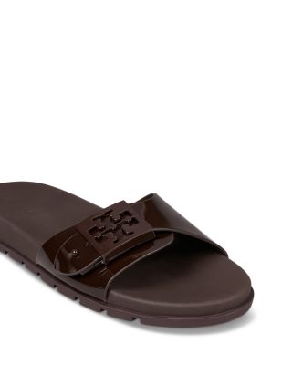 Women's Slip On Buckled Slide Sandals