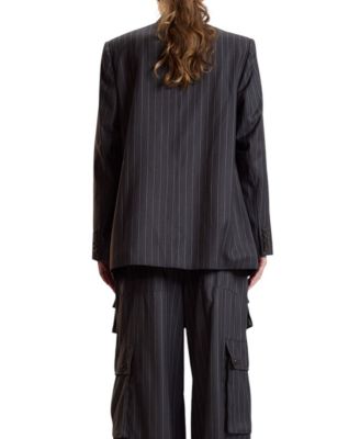  Pinstripe Oversized Jacket