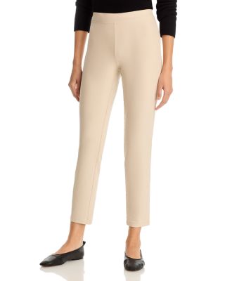 Washable Stretch Crepe Slim Ankle Pants