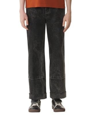Loose Fit Denim Pants in Black Wash