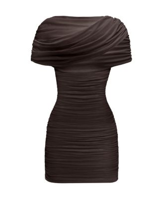 The Draped Shoulder Mini Dress