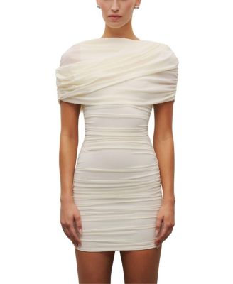 The Draped Shoulder Mini Dress