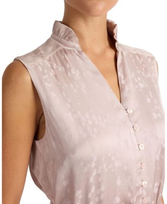 Nirva Sleeveless Dress in Tonal Floral Jacquard