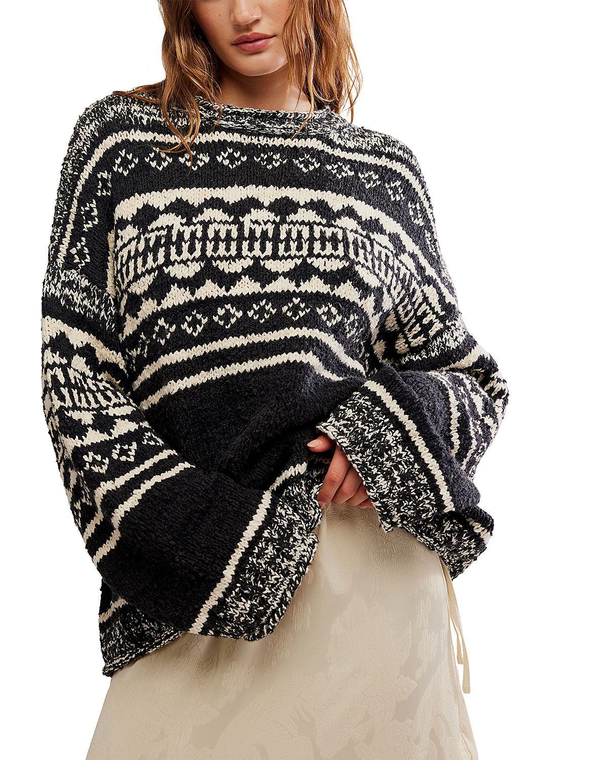 Free People Dani Printed Sweater