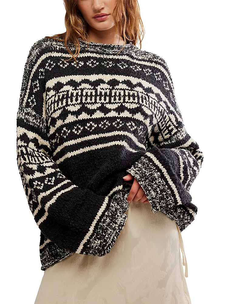 Free People Dani Printed Sweater