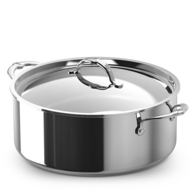 ProBond Luxe 9-Qt. Polished Professional Clad Stainless Steel Rondeau with Lid