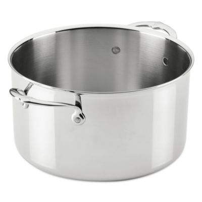 ProBond Luxe 12-Qt. Polished Professional Clad Stainless Steel Stock Pot with Lid