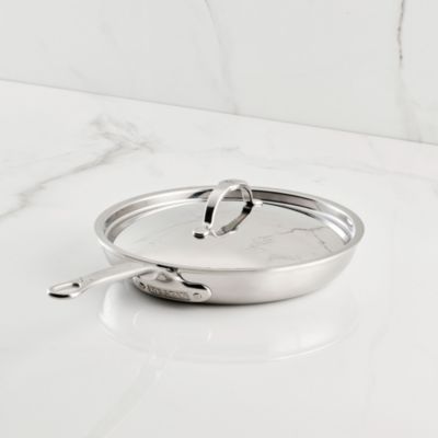 ProBond Luxe 11" Polished Professional Clad Stainless Steel Skillet with Lid