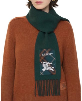 Check Label Cashmere Scarf