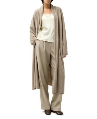  Calf-Length Cashmere Cardigan