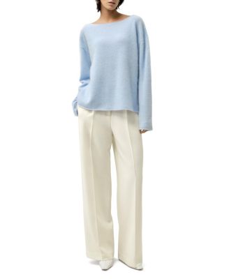  Boat-Neck Brushed Cashmere Sweater