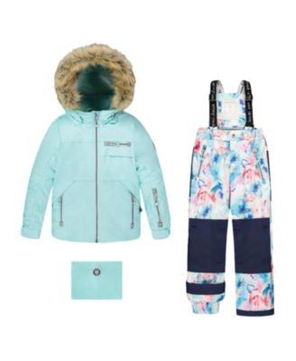 Girls' Two-Piece Play Floral Snowsuit - Little Kid